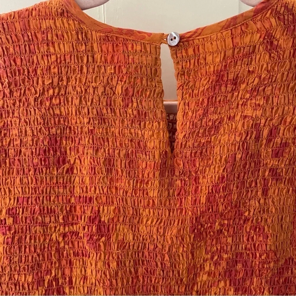 Chufy Orange Aqrequipi Smocked Dress